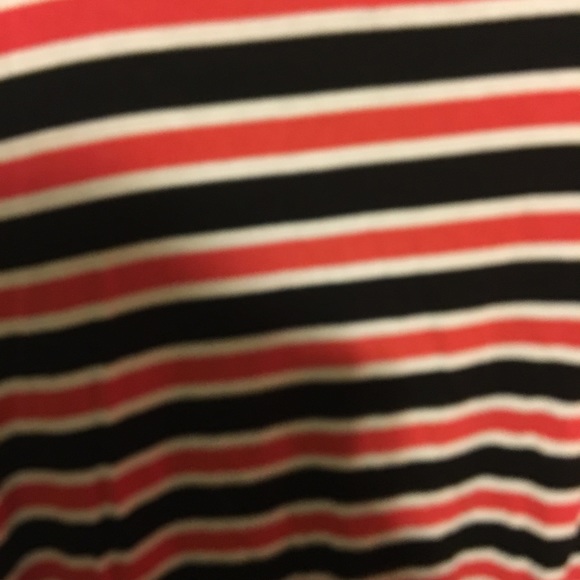 LuLaRoe 2X Striped Randy Black Red White Soft - Picture 3 of 4